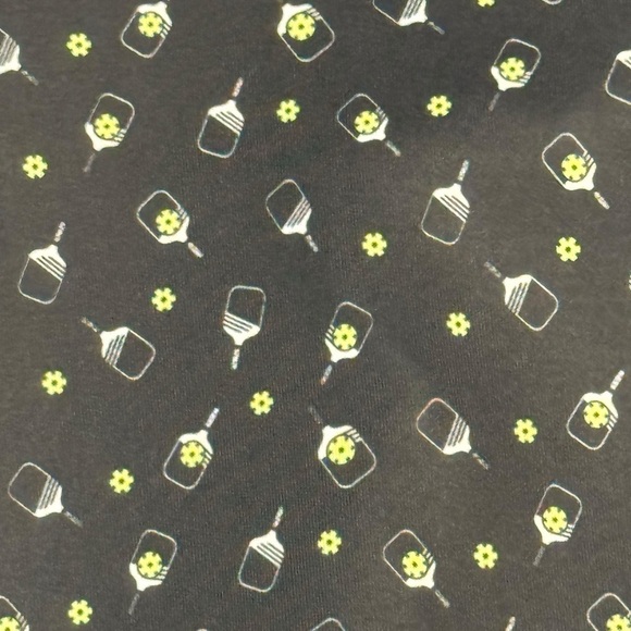 Roundtree & Yorke Black Polo Shirt with Pickleball Pattern - Picture 4 of 6